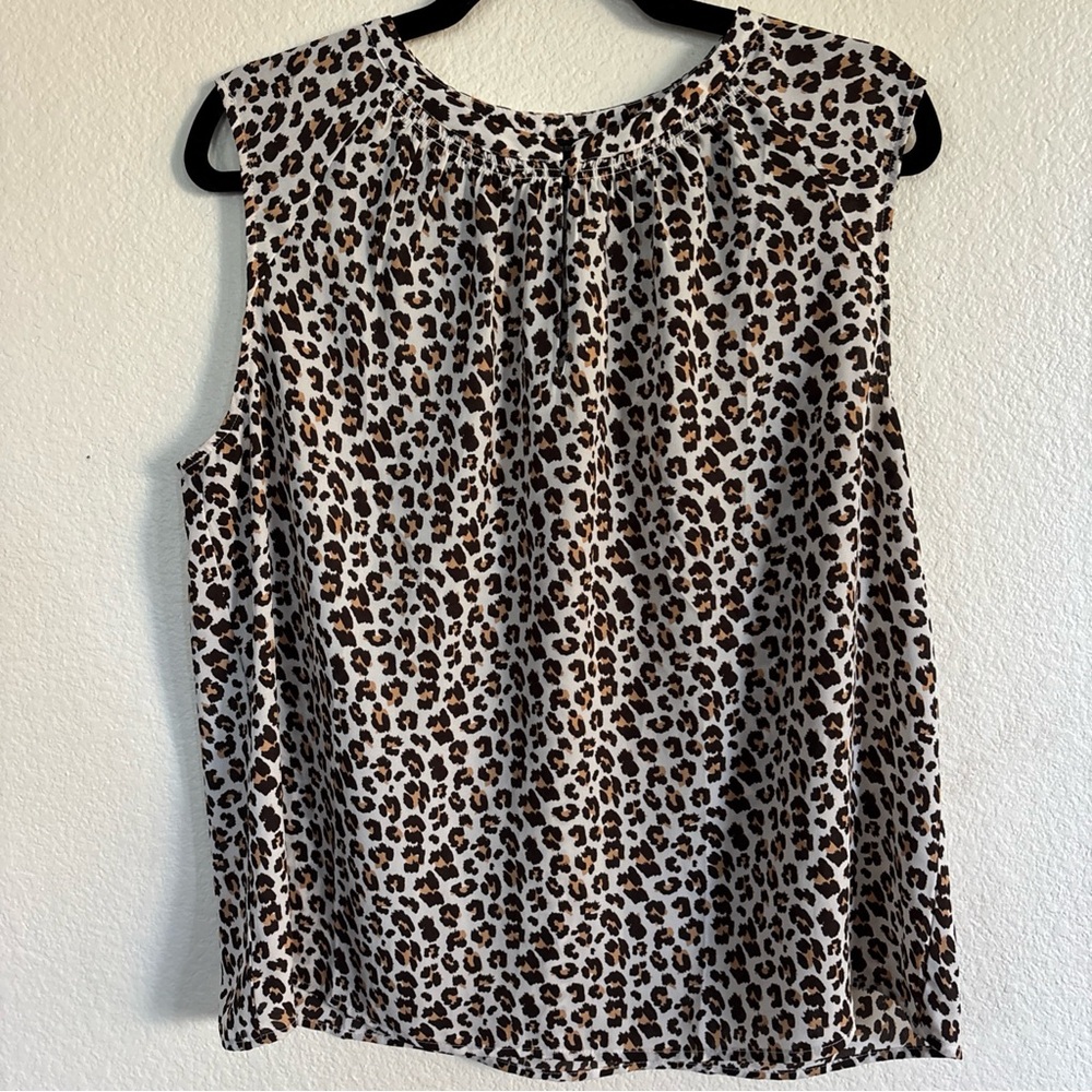 Banana Republic Leopard Print Sleeveless Top Sz L